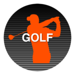 ICON - CIRCLE - GOLF - Orange Black Stripe